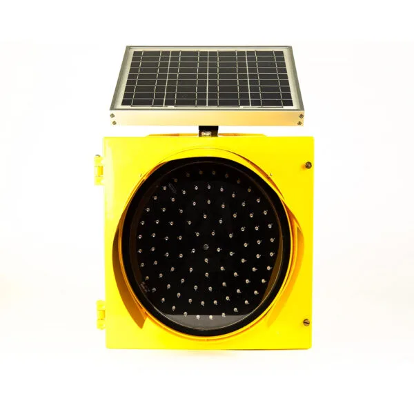 Solar signal light for highway traffic safety
