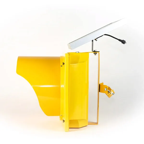 Solar signal light with high visibility LED warning system