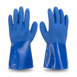 Piton Blue PVC Supported Gloves (LS-129) - 1