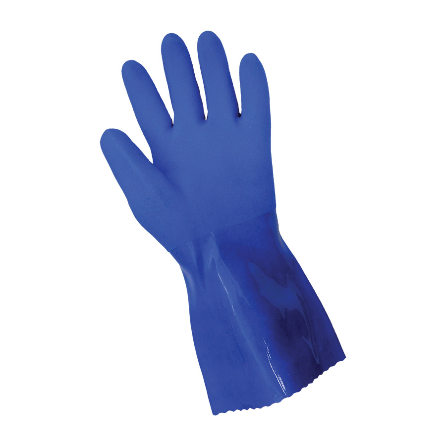 Piton Blue PVC Supported Gloves (LS-129) - 6