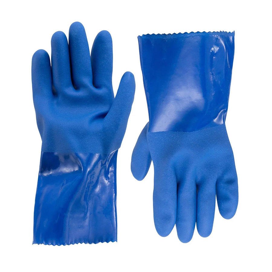 Piton Blue PVC Supported Gloves (LS-129) - 7