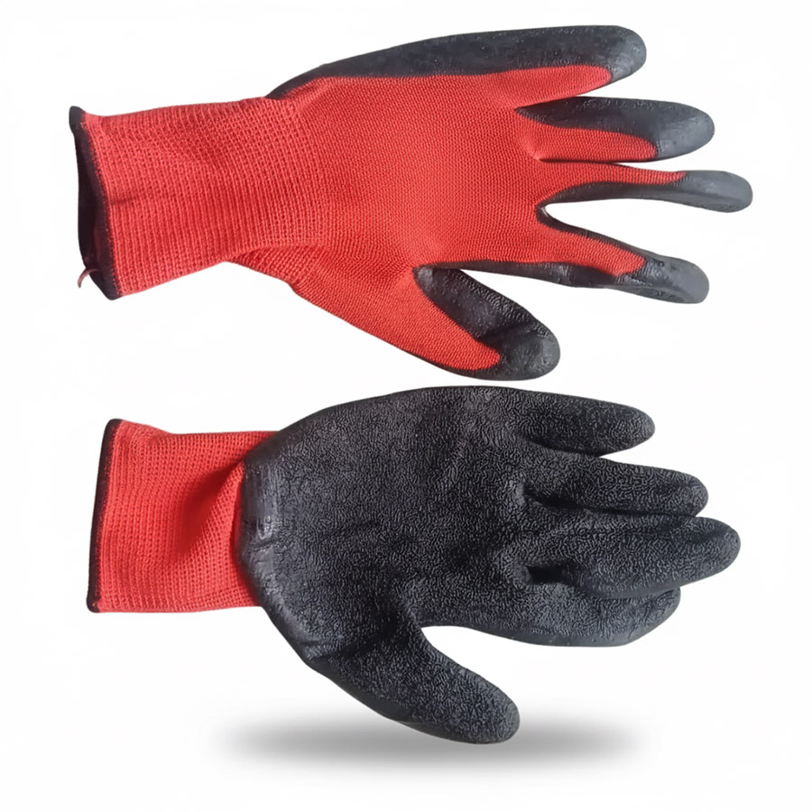 Piton Rubber Coated Gloves (LS-133) 2 Piton Rubber Coated Red:black (LS-133) - 4