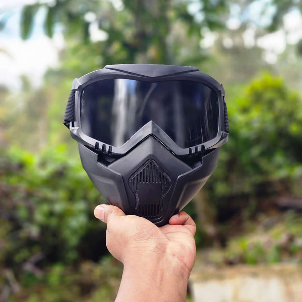 Plastic Full Face Black Glass (LS-259) - 4