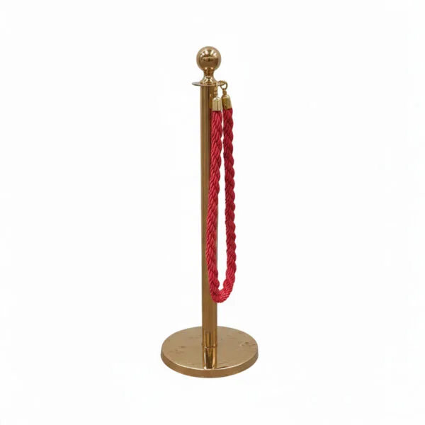 Premium brass q manager with velvet rope