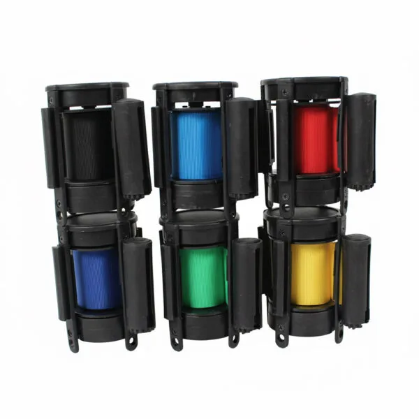 Premium retractable safety belt for queue management