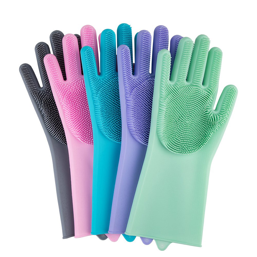 Silicon Washing Gloves (LS-145)-2