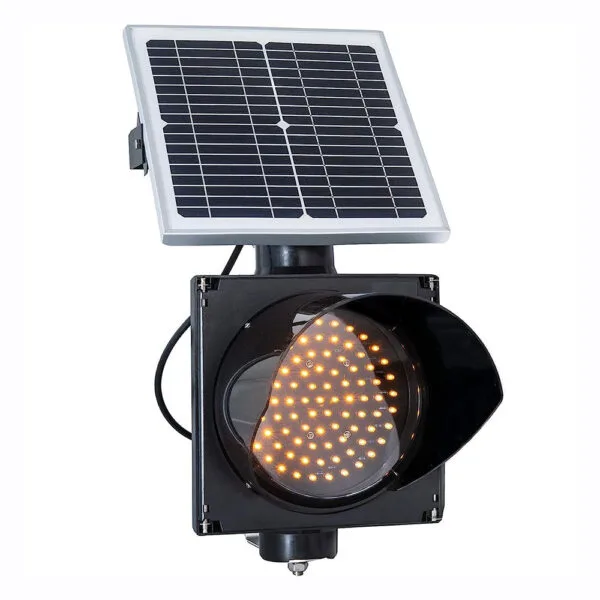 High-visibility solar LED traffic blinker for road safety